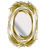 Golden Wheat Framed Oval Mirror