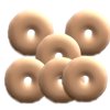 Six Mini Plain Bagels