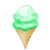 Double Dip Lime Sherbet Cone