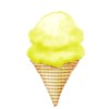 Double Dip Pineapple Sherbet Cone