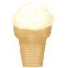 Single Vanilla Dip Ice Cream on a Cake Cone