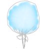 Blue Cotton Candy on a Stick