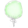 Bagged Green Cotton Candy