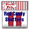North Pole Red Candy Shutters