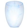 Blue Etched Glass Vase