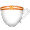 Orange Striped Tea Cup