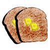 Two Pieces of Wheat Toast