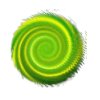 Lime Fuzzy Swirly-Q Ball